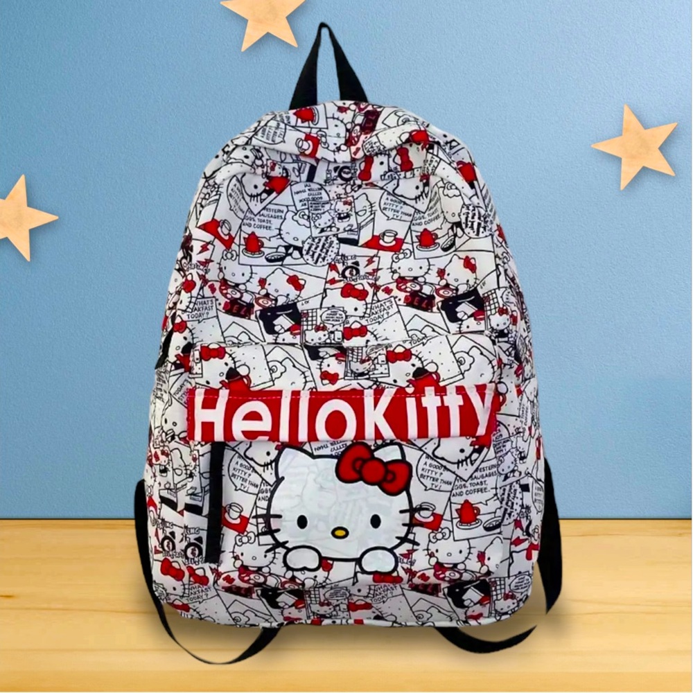 🆕 Hello Kitty Cute Backpack, Japanese Style Y2k Cartoon Print